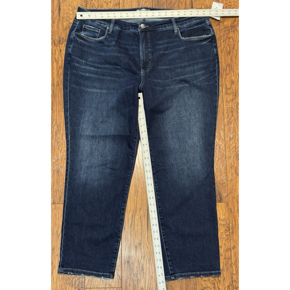 Kut from the Kloth Reese High Rise Dark Wash Fab Ab Ankle Straight Leg NWT - 22W - Picture 3 of 9